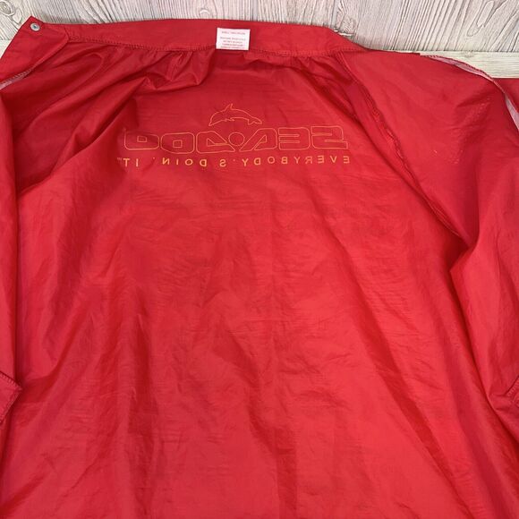 Vintage Sea Doo Windbreaker Jacket "Everybody's Doin’ It" Red Cardinal Size XL - Picture 5 of 9